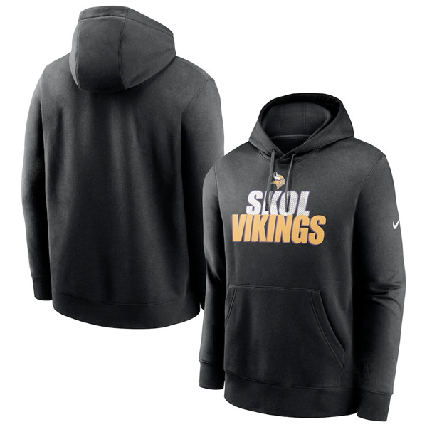 Men's Minnesota Vikings Black Fan Gear Local Club Pullover Hoodie